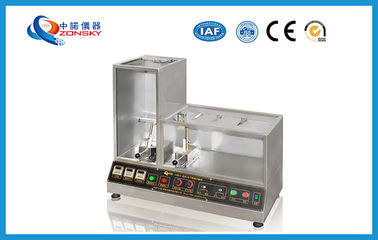 China Vertikale horizontale Entflammbarkeits-Prüfvorrichtung für PET/PVC Feuer-Festigkeitsprüfung fournisseur